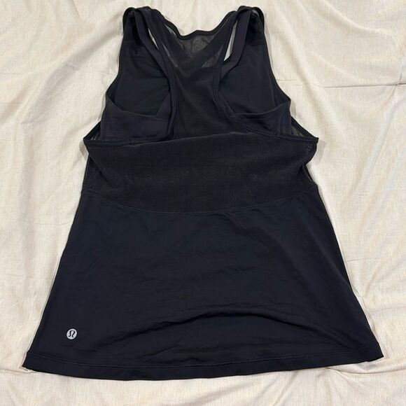 Lululemon Fast as Light 2‑in‑1 Racerback Tank • Black • Size 4 • Built‑In Shorty - Picture 3 of 4